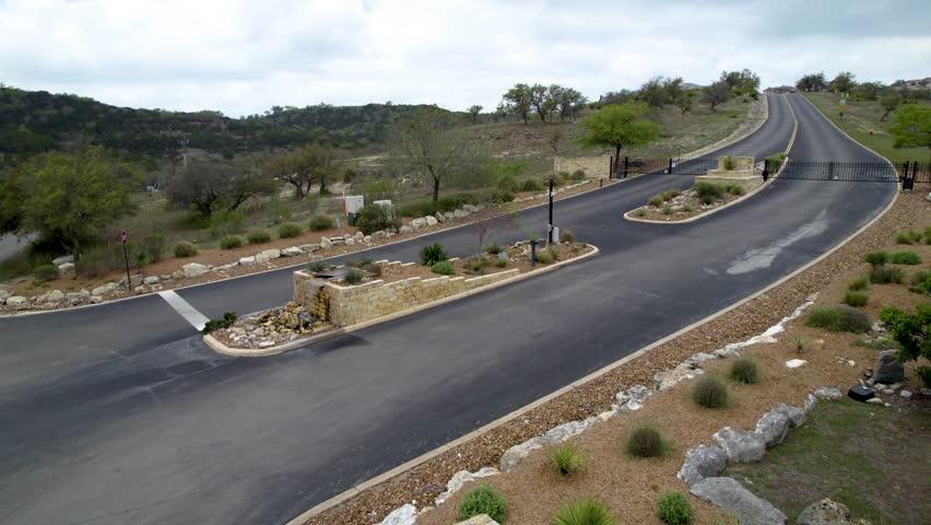 an aerial view of land in rural texas 