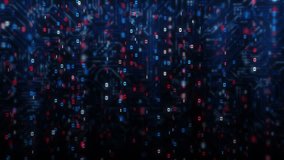 Binary Code Particles Rain - Hi-Tech Loop Background - Powered by Shutterstock - Get 15% off with code: PIKWIZARD15