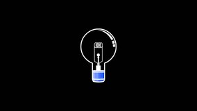 Colorful Incandescent Bulb Lamps Flash Alternately. Flip-flop Bulb Suitable for Pop up Videos Showing Emerging Ideas