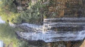Tortum Waterfall vertical video Uzundere Erzurum Türkiye
