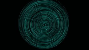 Black blue circular lines concept abstract tech background. Seamless looping minimal motion design. Video animation Ultra HD 4K 3840x2160