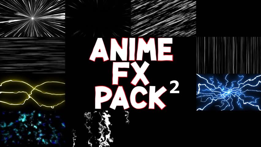 Anime Action FX Pack. Part 2. A Collection Of Looped Overlays For Dynamic Anime Scenes Royalty-Free Stock Footage #1102639575