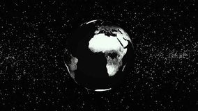 earth planet texture sphere earth animation and earth lighting background, Video animation of the planet earth, rotation of the globe.	