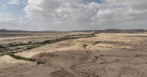 Aerial footage of an Israeli desert in the Shivta area. Filmed in C4K Apple ProRes 422 HQ