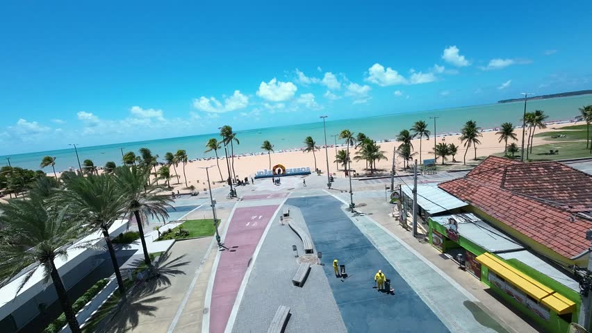 Busto Tamandare At Joao Pessoa In Paraiba Brazil. Coastal Waterfront. Coast Shore. Downtown Cityscape. Busto Tamandare At Joao Pessoa In Paraiba Brazil.
