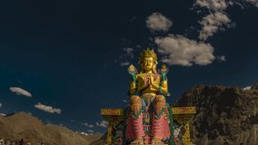 Big Statue Sitting Buddha-Diskit Monastery, Ladakh, India 2019
Timelapse video 