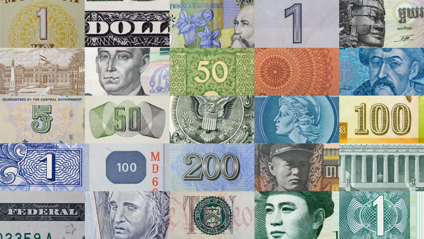Set of world Currency. Stop motion animation. World currency paper cash money background. Cash collection. Royalty-Free Stock Footage #1102674949