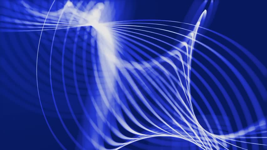 Blue glowing lights lines animation loop