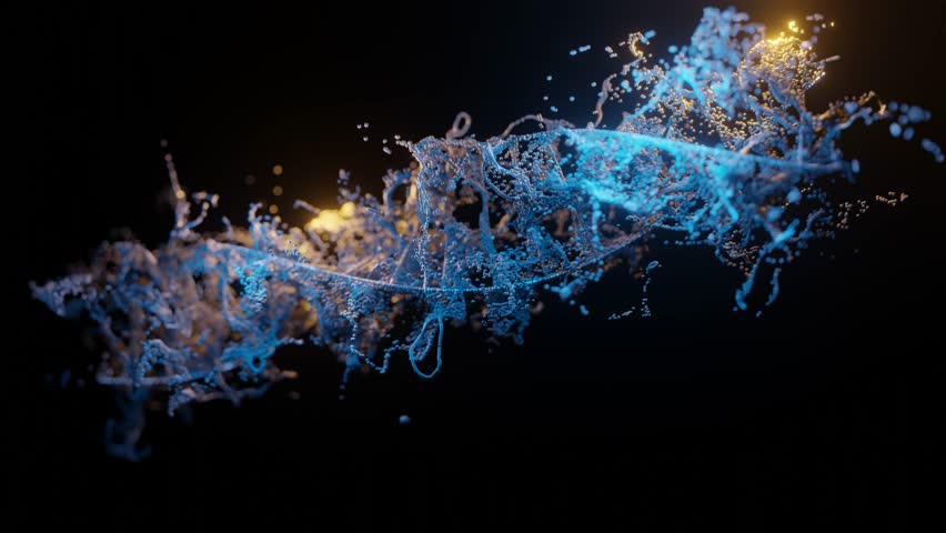 3D animation of abstract DNA on black background. Conceptual design of genetic information for science animation. multicolored Dna molecule. DNA molecules in chromosomes. science, biology | Shutterstock HD Video #1102678883