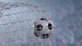 Soccer Ball in Goal Net. Realistic 3d Animation. - Powered by Shutterstock - Get 15% off with code: PIKWIZARD15