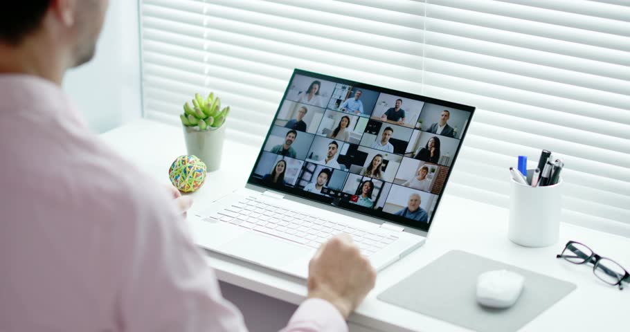 Online Digital HR Video Conference Webinar. Business Call