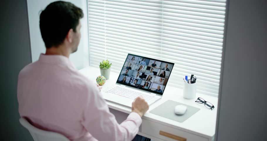 Online Digital HR Video Conference Webinar. Business Call