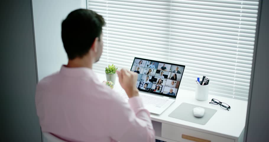 Online Digital HR Video Conference Webinar. Business Call