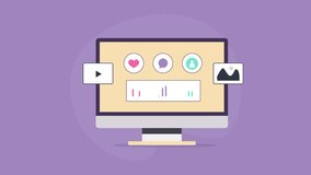 Social media tool showing social media insights, Digital marketing data, Social media engagement analytics - 2D animation video clip - Powered by Shutterstock - Get 15% off with code: PIKWIZARD15