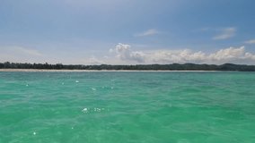 Green and clear sea water at Nemberala Beach, Rote Ndao, East Nusa Tenggara