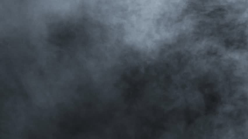 Soft Fog in Slow Motion on Dark Backdrop. Realistic Atmospheric Gray Smoke on Black Background. White Fume Slowly Floating Rises Up. Abstract Haze Cloud. Animation Mist Effect. Smoke Stream Effect 4K