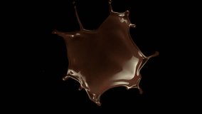 Super Slow Motion Shot of Real Chocolate Splash Flying Towards Camera Isolated on Black at 1000fps. - Powered by Shutterstock - Get 15% off with code: PIKWIZARD15