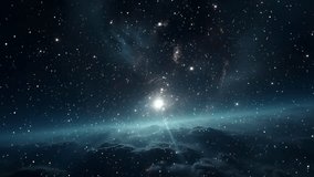 Space Clouds - Cosmic Galaxy Exploration 4K Seamless Backround