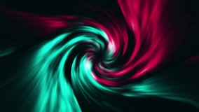 Abstract style green and red twirl background. Creative horizontal dynamic backdrop. Trendy digital motion graphic design template for video editing. Portal, fantasy, loading, mysterious concept.