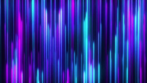 Abstract neon blue and purple speed line background. Flow of light. Motion graphic design. Modern visual effect video backdrop for digital, technology, cyberspace, cyberpunk, or futuristic concept. 4k: film stockowy