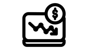 Finance Animated Icon, Cut Loss Icon Looping Animation with Alpha Channel Transparent Background, perfectly for presentations, interactive website design, and interactive User Interface - Powered by Shutterstock - Get 15% off with code: PIKWIZARD15