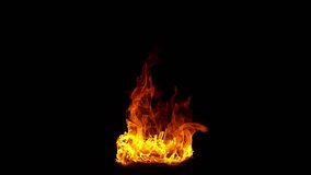 Super Slow Motion Shot of Real Fire Flame Isolated on Black Background at 1000fps. - Powered by Shutterstock - Get 15% off with code: PIKWIZARD15