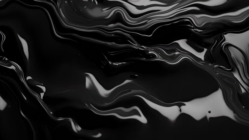 Abstract black fluid video, motion background, colored moving liquid texture, creative art with dissolving material and alcohol ink style with thick paint layers Royalty-Free Stock Footage #1102749909
