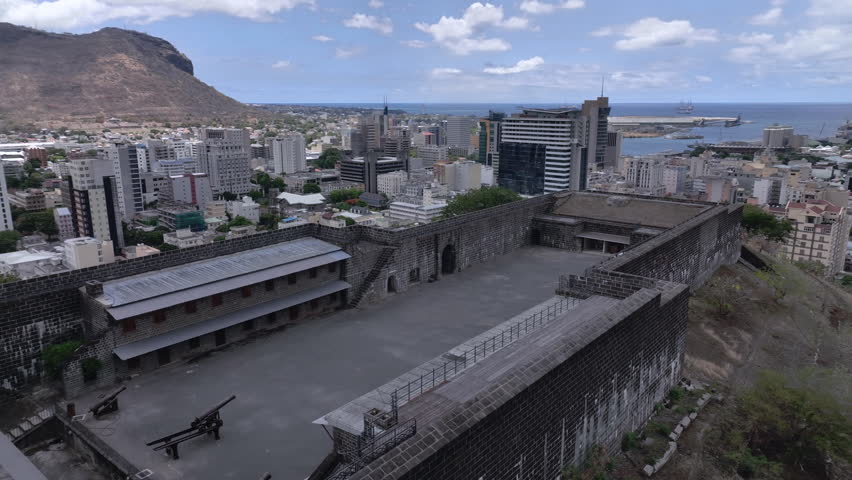 Old Fort Adelaide Citadel In Port Louis In Mauritius, Aerial View