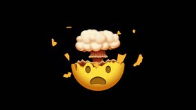 Exploding Head Animated Emoji. Alpha channel, transparent background. 4K resolution loop animation.  - Powered by Shutterstock - Get 15% off with code: PIKWIZARD15
