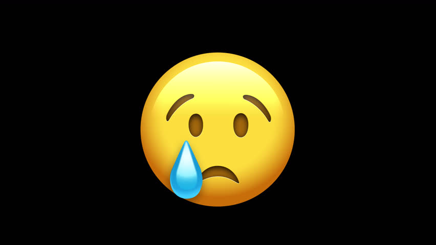 Crying Face Animated Emoji. Alpha channel, transparent background. 4K resolution loop animation.  Royalty-Free Stock Footage #1102763795
