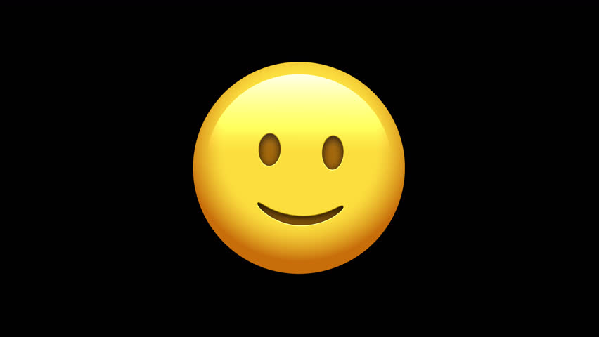 Upside-Down Face Animated Emoji. Alpha channel, transparent background. 4K resolution loop animation. 