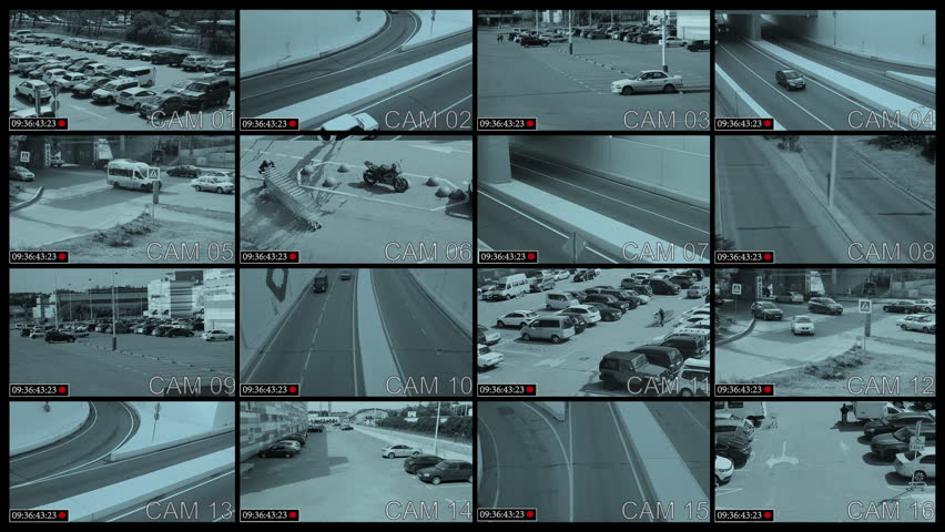 Monitoring CCTV Cameras Video Wall Background. Royalty-Free Stock Footage #1102768255