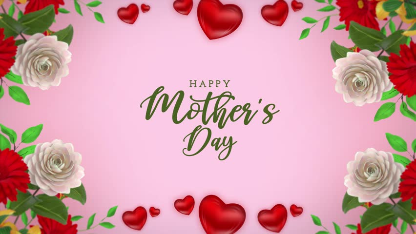 Happy Mother's day animated motion graphics V4
