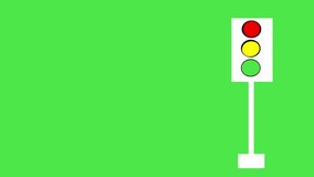 Traffic Light Flashing Red Animated Icon. green screen traffic light. Animated Icons 4k for Enhancing Explainer Projects and Videos, perfect for various video animations - Powered by Shutterstock - Get 15% off with code: PIKWIZARD15