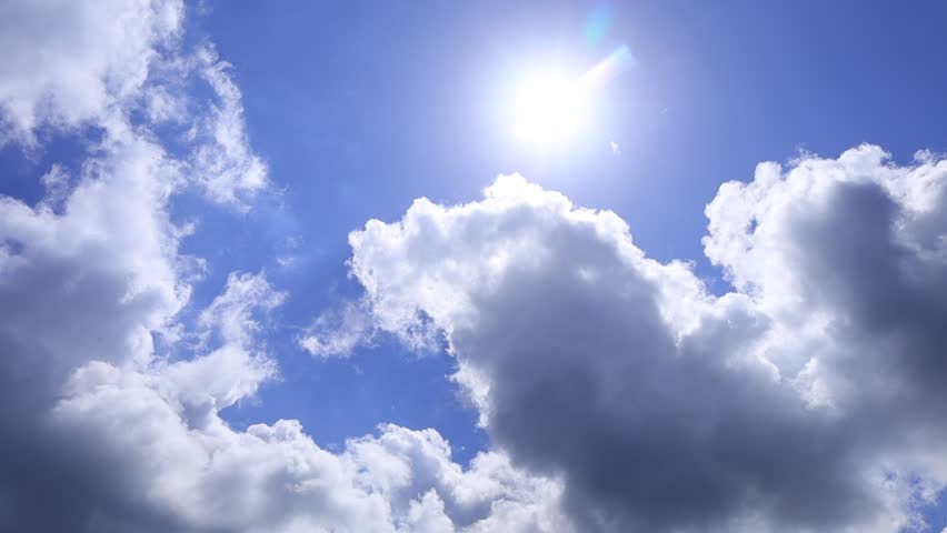 Beautiful blue sky and flowing clouds | Shutterstock HD Video #1102784495