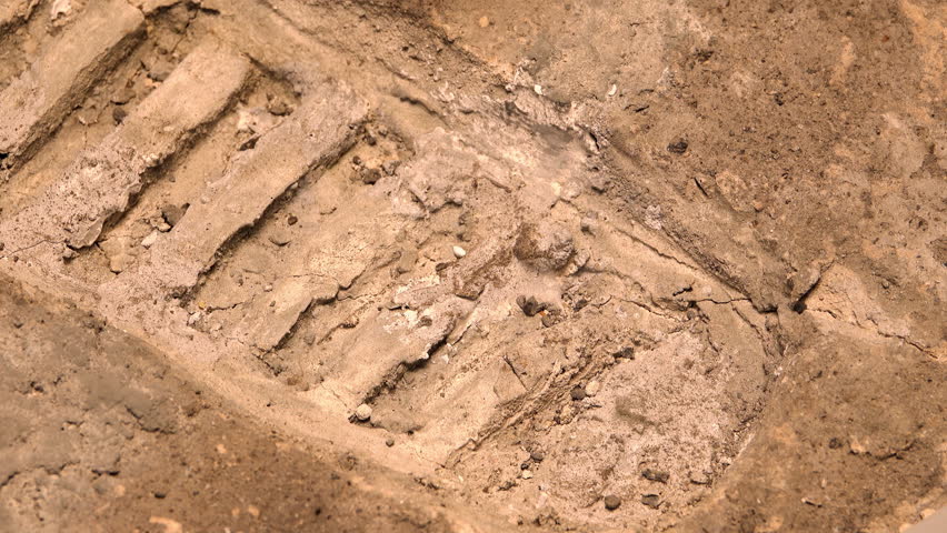 Neil Armstrong footprint on the moon. Space technology concept. Close-up shot.