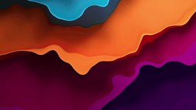 Abstract wavy shapes fluid art motion video background with slow flowing paint, liquid with dissolving effect for business purpose