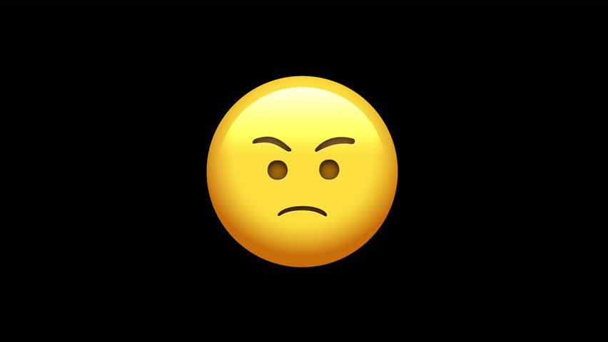 Pouting Face Animated Emoji. Alpha channel, transparent background. 4K resolution loop animation. Royalty-Free Stock Footage #1102808091