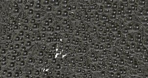 Molecules. Abstract figures. Seamless cyclic animated 4K background of black abstract molecules. 4K seamless looping videos
