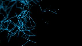 Abstract digital connection moving blue lines and dots.Big data Technology and Network connection structure background.4K - Powered by Shutterstock - Get 15% off with code: PIKWIZARD15