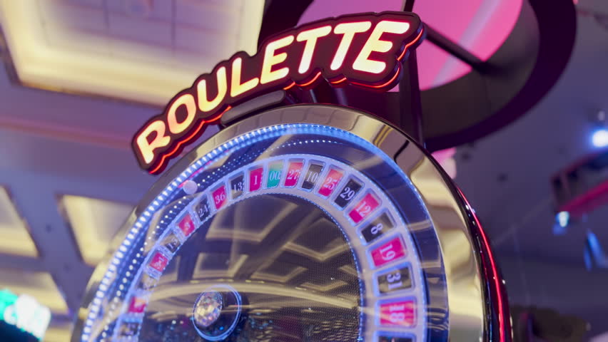 A closeup view of a roulette machine in a Las Vegas casino.  	 Royalty-Free Stock Footage #1102849317