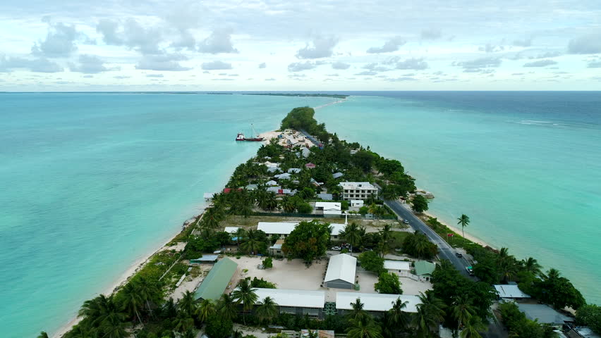 Kiribati tarawa aerial film pacific
