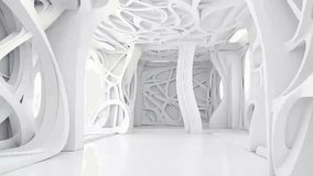 The room has an all-white color bolt in with hypothetical plans brightening the dividers, giving it a cutting edge vibe. Creative resource, Video Animation