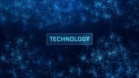 TECHNOLOGY concept over glitch neural network background. Concept of TECHNOLOGY over abstract computer networks. - Powered by Shutterstock - Get 15% off with code: PIKWIZARD15