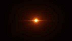 Loop center flickering glow white orange star sun lights optical lens flares shine animation art background for screen project overlay.Lighting lamp rays effect dynamic bright video footage.