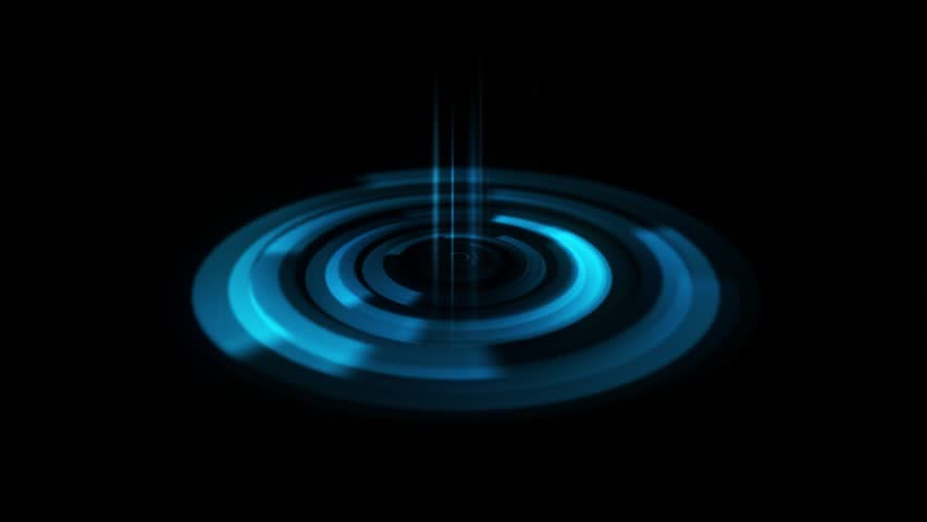 Blue Circular Portal Vortex on the Ground - Loop Overlay Graphic Element 