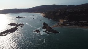 Experience the Serene Tranquility of a Mexican Beach through Aerial Cinematography