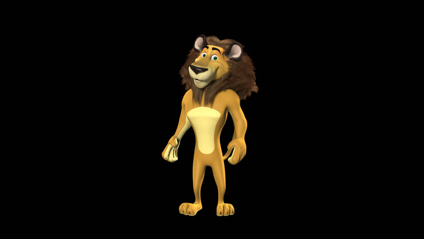 Animated lion talking to the camera. 3D lion conversation animation video.