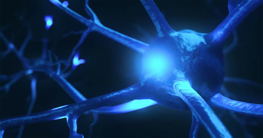 Neurons and brain connections 3D render. Neurotransmitters, electricity in the brain, synapses. Royalty-Free Stock Footage #1102922419