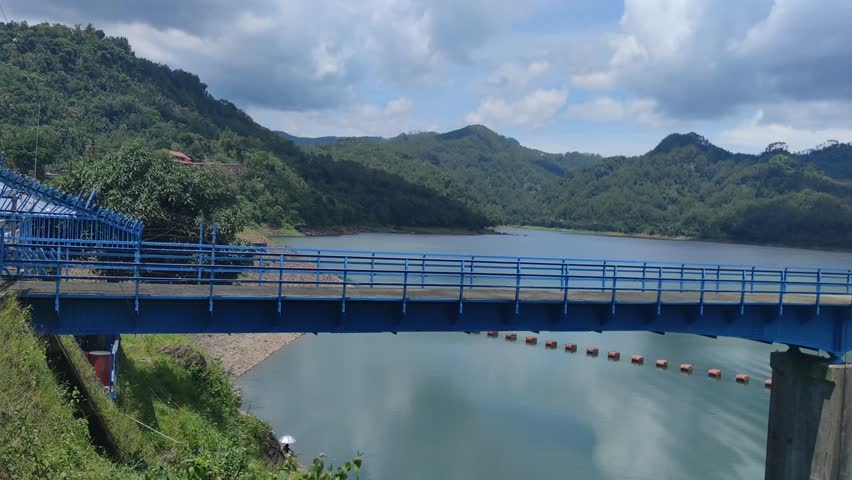 view of the dam from the edge of the sempor reservoir